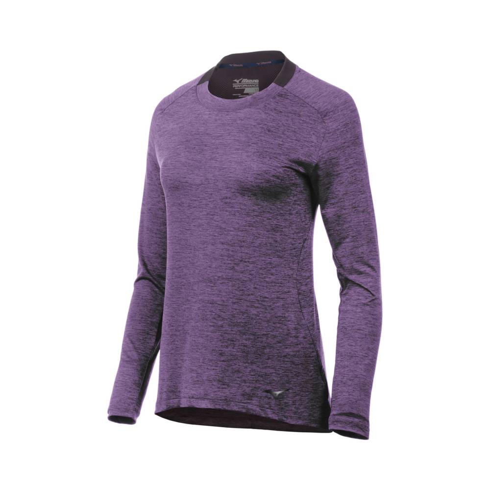 Womens Mizuno Alpha Long Sleeve Tops Purple Philippines (IVBLFE357)